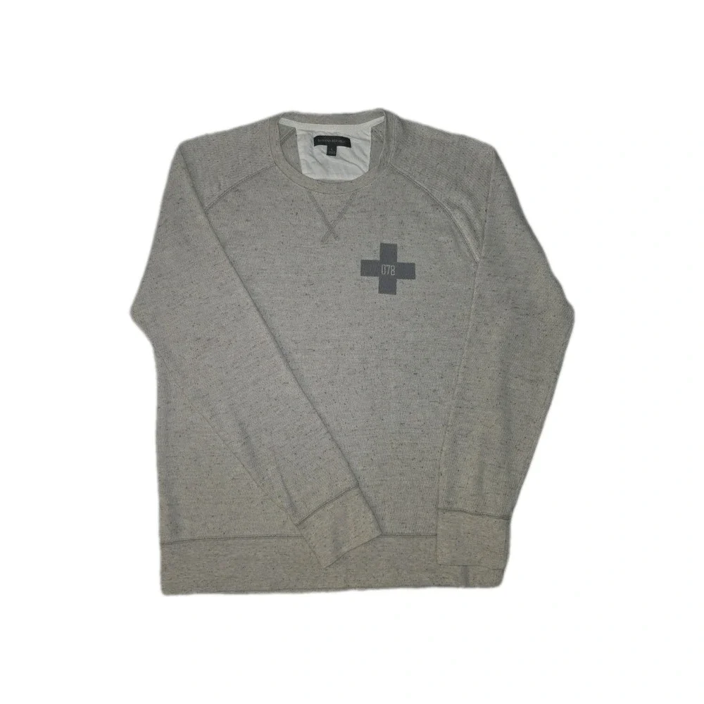 Banana Republic Casual Preppy Pullover Crewneck Fleece Sweatshirt L